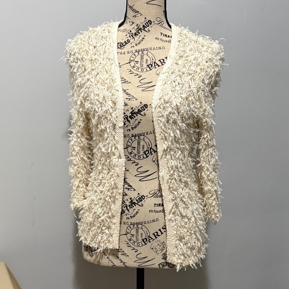 NIC+ZOE Cream Textured Women's Cardigan
